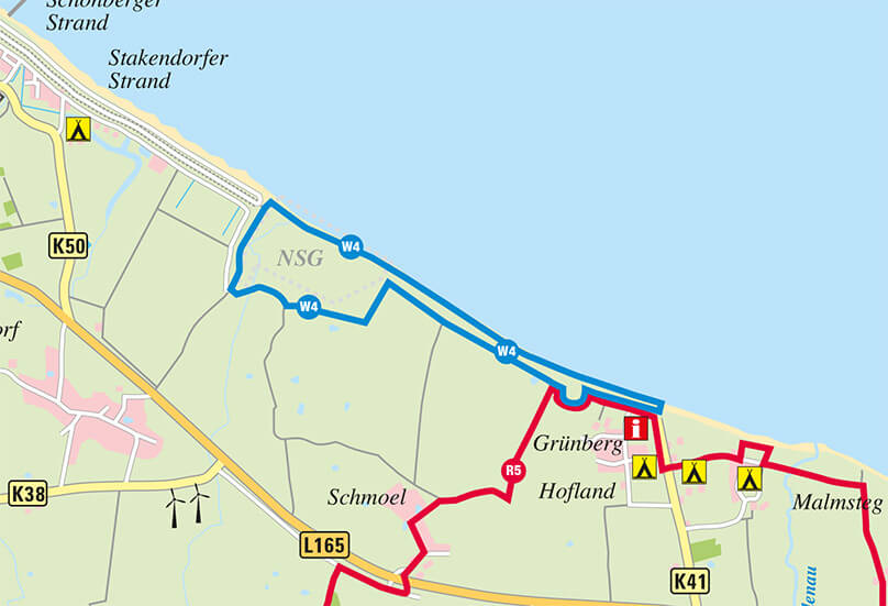 Wanderroute in Starkendorf und Schmoel